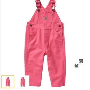 Pink Carhartt Overalls. Size 3. Worn 1x